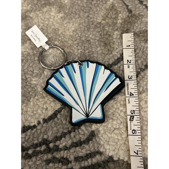 NWT Vera Bradley SEA SHELL Shore Enough Mirror Key Ring Bag Charm MSRP $39 - Picture 5 of 6